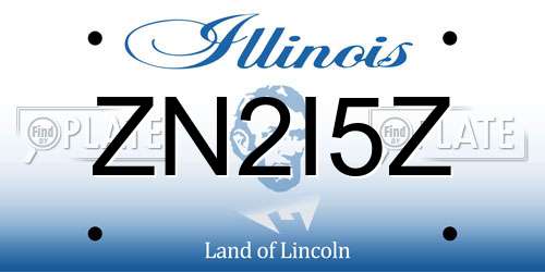 ZN2I5Z Illinois License Plate