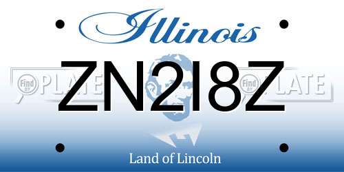 ZN2I8Z Illinois License Plate