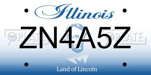 ZN4A5Z Illinois License Plate