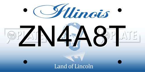 ZN4A8T Illinois License Plate