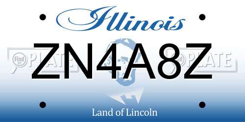 ZN4A8Z Illinois License Plate