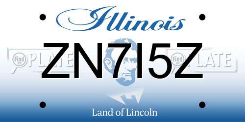 ZN7I5Z Illinois License Plate
