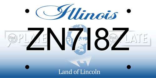 ZN7I8Z Illinois License Plate