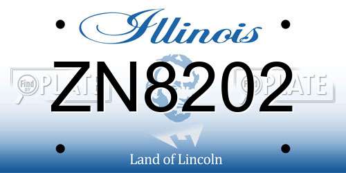 ZN8202 Illinois License Plate