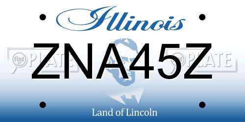 ZNA45Z Illinois License Plate