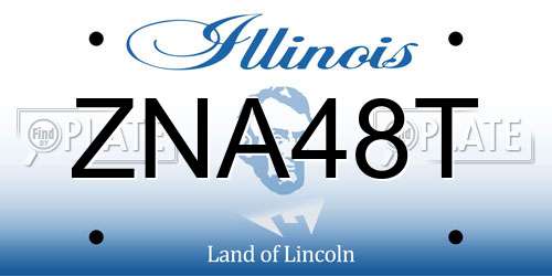 ZNA48T Illinois License Plate