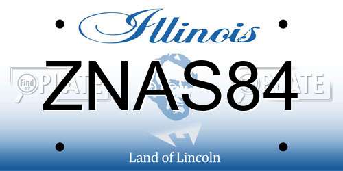 ZNAS84 Illinois License Plate