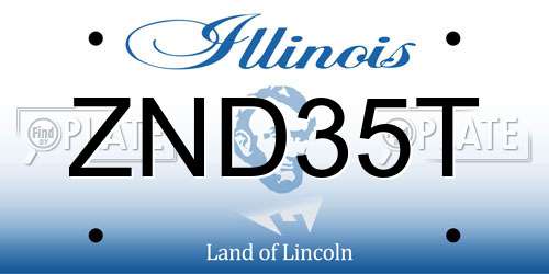 ZND35T Illinois License Plate