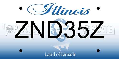 ZND35Z Illinois License Plate