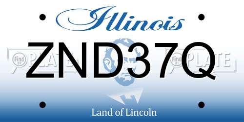 ZND37Q Illinois License Plate