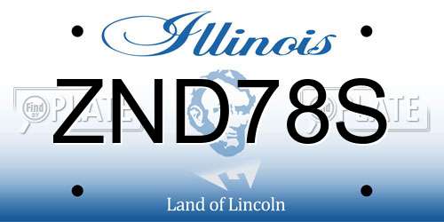 ZND78S Illinois License Plate