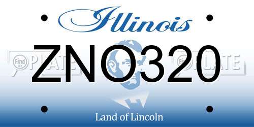 ZNO320 Illinois License Plate