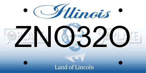 ZNO32O Illinois License Plate