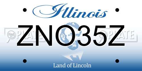 ZNO35Z Illinois License Plate