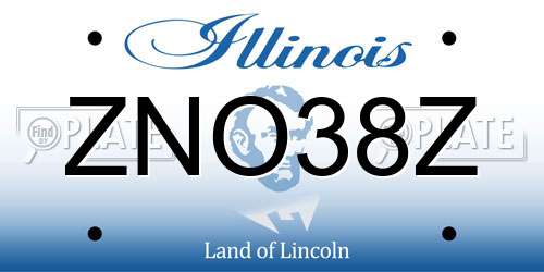 ZNO38Z Illinois License Plate