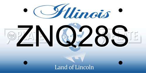 ZNQ28S Illinois License Plate