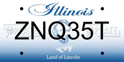 ZNQ35T Illinois License Plate