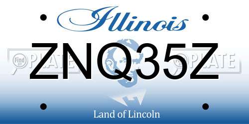 ZNQ35Z Illinois License Plate