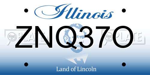 ZNQ37O Illinois License Plate