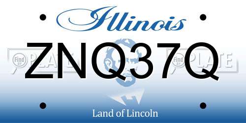 ZNQ37Q Illinois License Plate
