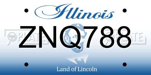 ZNQ788 Illinois License Plate