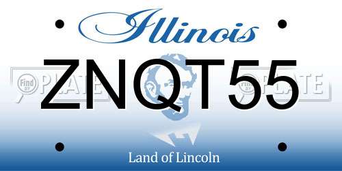 ZNQT55 Illinois License Plate