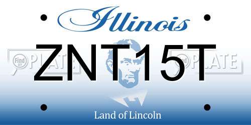 ZNT15T Illinois License Plate