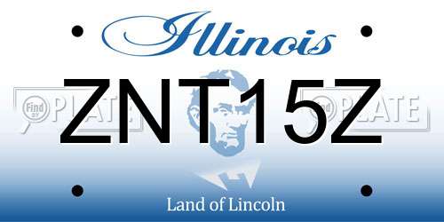ZNT15Z Illinois License Plate