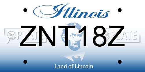 ZNT18Z Illinois License Plate