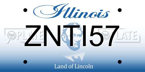 ZNTI57 Illinois License Plate