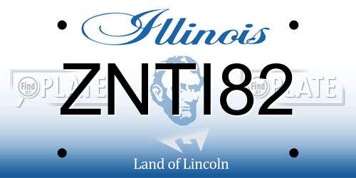 ZNTI82 Illinois License Plate