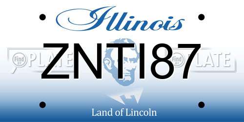 ZNTI87 Illinois License Plate