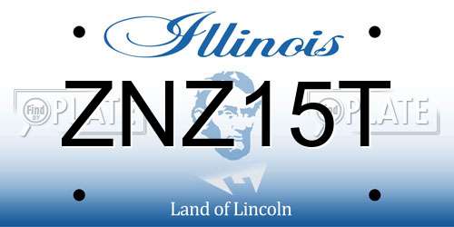 ZNZ15T Illinois License Plate