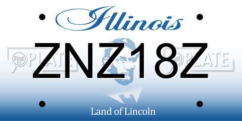 ZNZ18Z Illinois License Plate