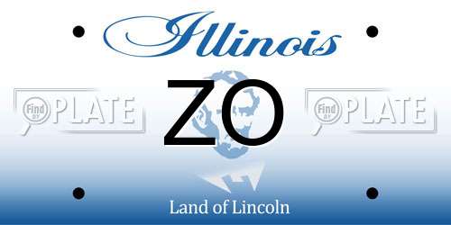 ZO Illinois License Plate