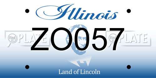 ZO057 Illinois License Plate
