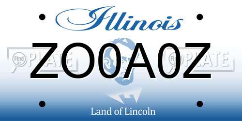 ZO0A0Z Illinois License Plate