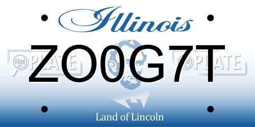 ZO0G7T Illinois License Plate