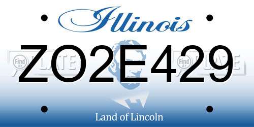ZO2E429 Illinois License Plate