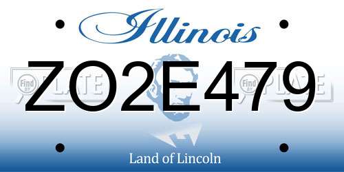 ZO2E479 Illinois License Plate