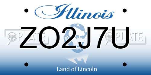 ZO2J7U Illinois License Plate
