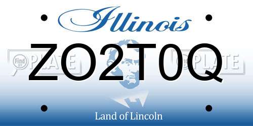 ZO2T0Q Illinois License Plate