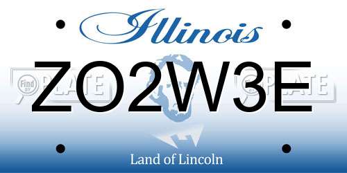 ZO2W3E Illinois License Plate