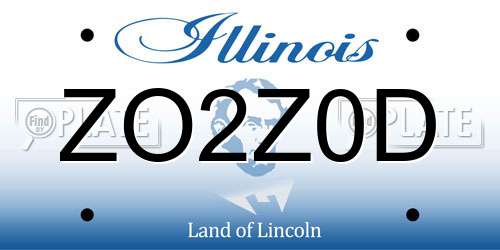 ZO2Z0D Illinois License Plate