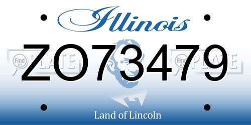 ZO73479 Illinois License Plate