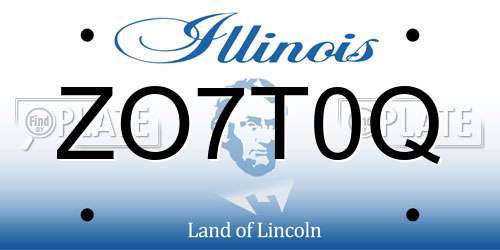 ZO7T0Q Illinois License Plate