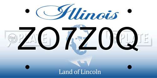 ZO7Z0Q Illinois License Plate