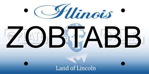 ZOBTABB Illinois License Plate