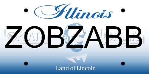 ZOBZABB Illinois License Plate