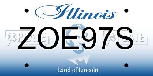ZOE97S Illinois License Plate